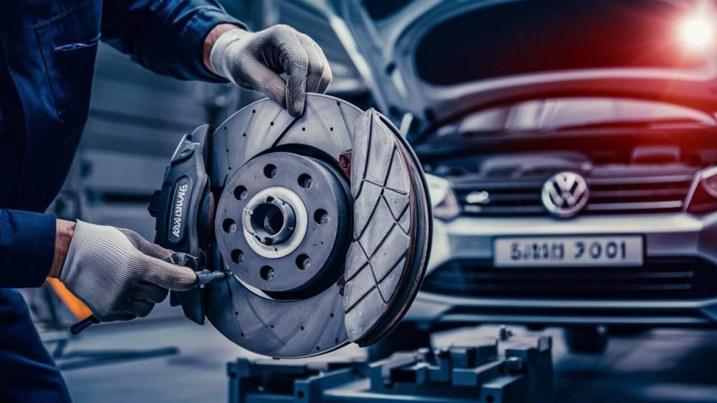 a-professional-well-lit-photo-of-a-Volkswagen-brake pad
