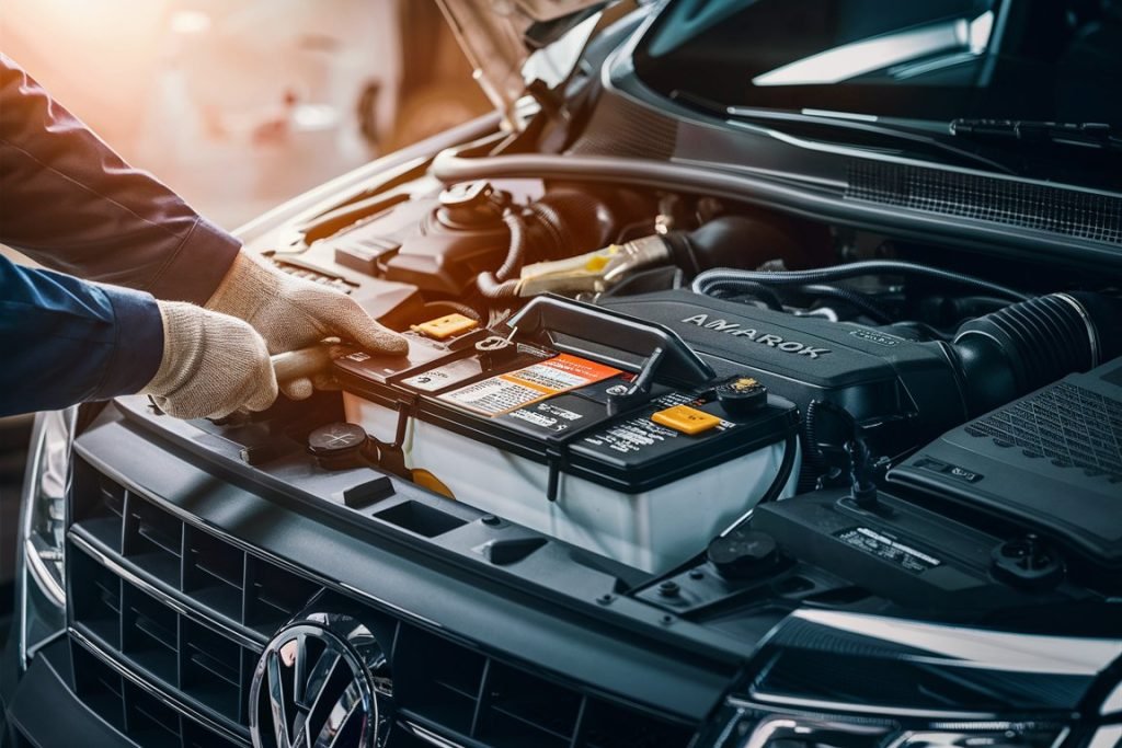 Volkswagen battery replacement in our workshop