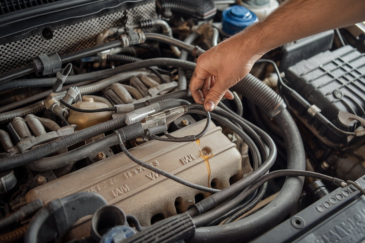 VW Passat coolant leak under car