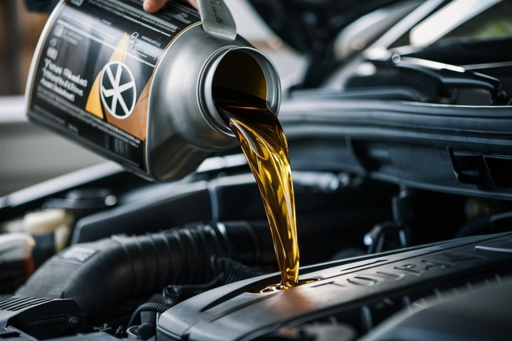 Paper cartridge oil filter element for a Volkswagen TSI engine