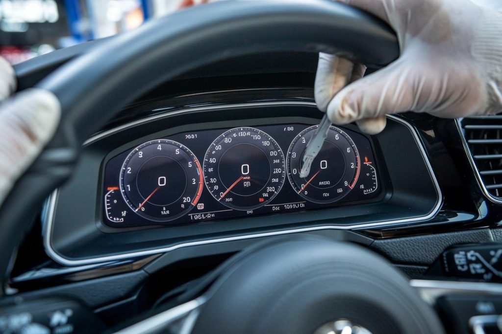 Volkswagen Golf instrument cluster close up