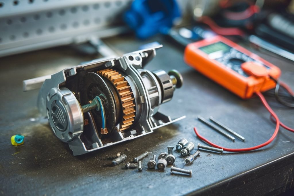Window lift motor and electrical connections