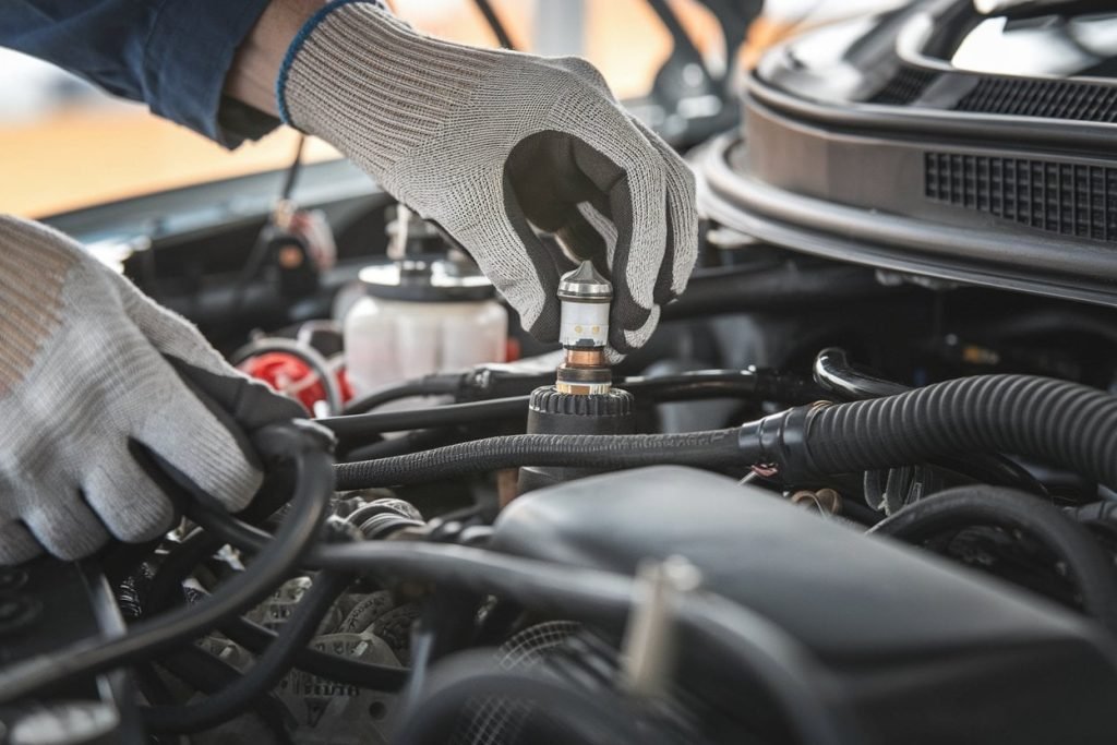 Volkswagen Beetle oil leak inspection in Dubai