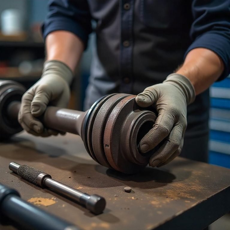 Front control arm being fitted to a VW Tiguan