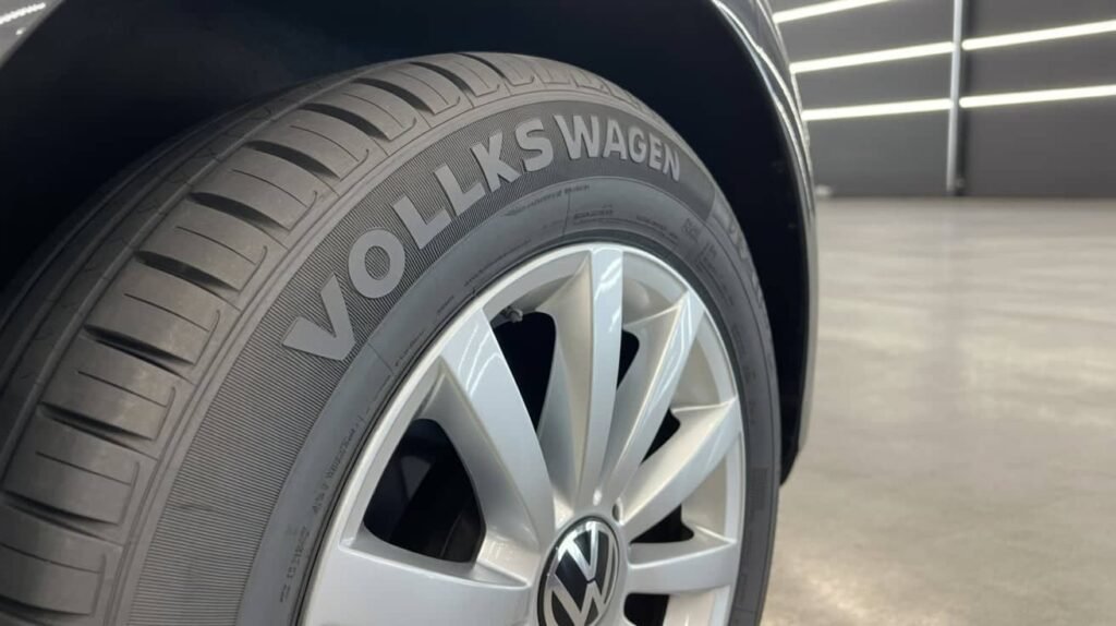 Volkswagen tyre tread and sidewall checked for heat wear